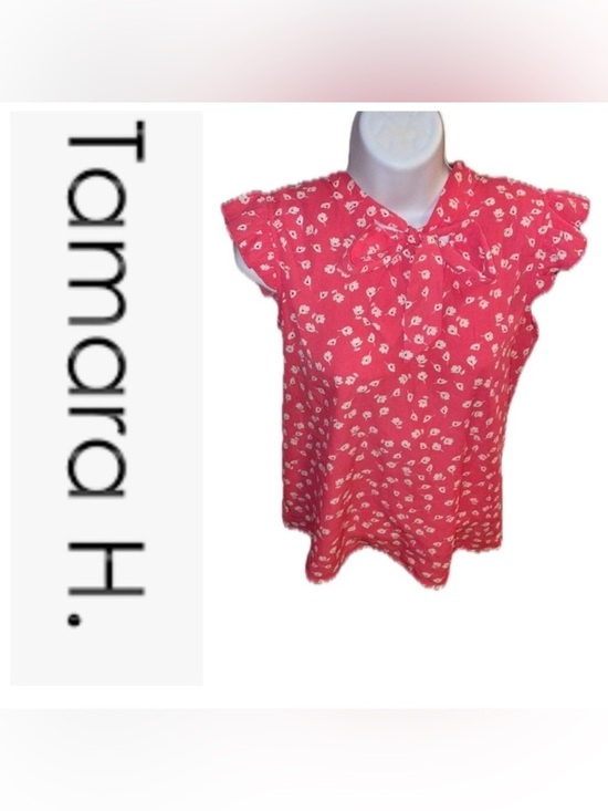 Tamara H. Tops - Pink Floral Women's Blouse